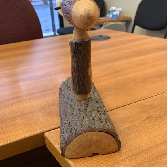 Rustic Wooden Table Lamp - Picture 5 of 7